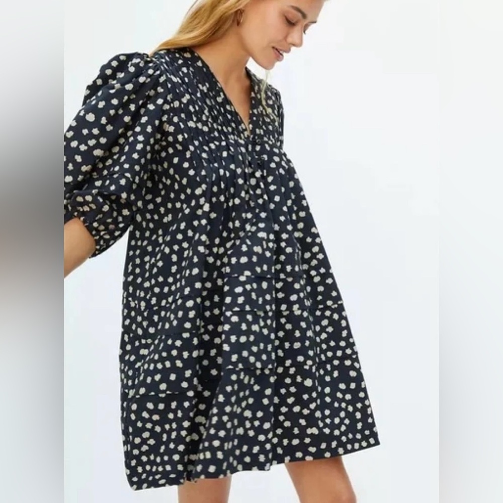 Hunter Bell- Jenkins polka dot/ puff sleeve/ mini dress-